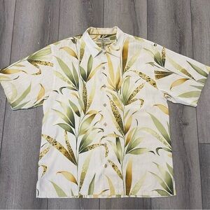 Tommy Bahama Mens Button Up Silk Shirt Size Large